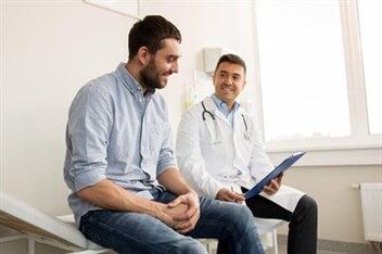 A urologist prescribes a course of treatment for prostatitis to a patient